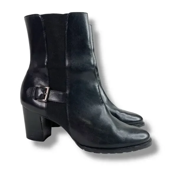 Cole Haan Black Leather Ankle Boots Callan Chelsea Slip On 🖤 Size 10 - Picture 3 of 9